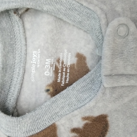 Carter's Fleece Sleep Sack Bundle 0-3M - Picture 3 of 5